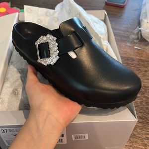 NIB Limited Edition BIRKENSTOCK Manolo Blahnik Boston crystal embellished clog